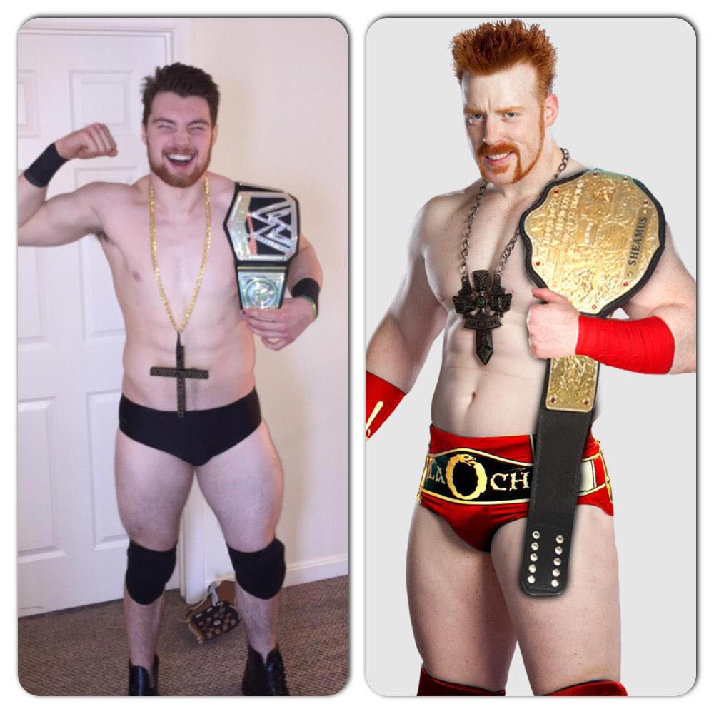 ianoland's tweet photo. @WWESheamus A NHL enforcer, who is basically your twin, dressed up as you http://t.co/es4rRt0sSb #FELLAAAAA http://t.co/oOSiJnrZlE