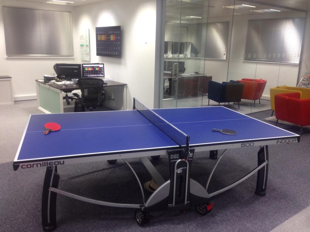 ReClickd's tweet photo. Our new #pingpong table is set up! #ReClickd http://t.co/Q2eiJWnnku
