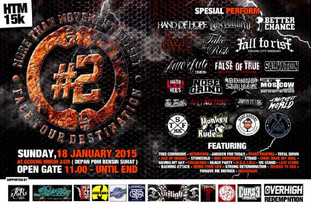 FACE YOUR DESTINATION #2 , 18 Januari 2015 at Ged. Ringin Asri (depan pom bensin) soekarno-hatta Malang