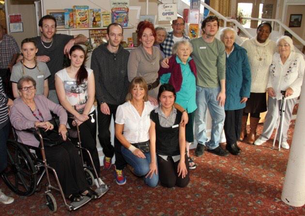 SuffolkTherapy's tweet photo. Staff &amp; residents @ PrinceOfWales Carehome Ipswich celebrate 1st 'outstanding' award from CQC inspection in Suffolk. http://t.co/iqKPZPkKdj