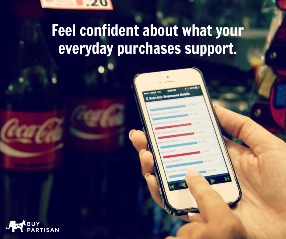 BuyPartisan's tweet photo. Feel confident about what your purchases support. http://t.co/FwIfeDnIRL #CES2015 #tech #app http://t.co/qeOjK4BGoP