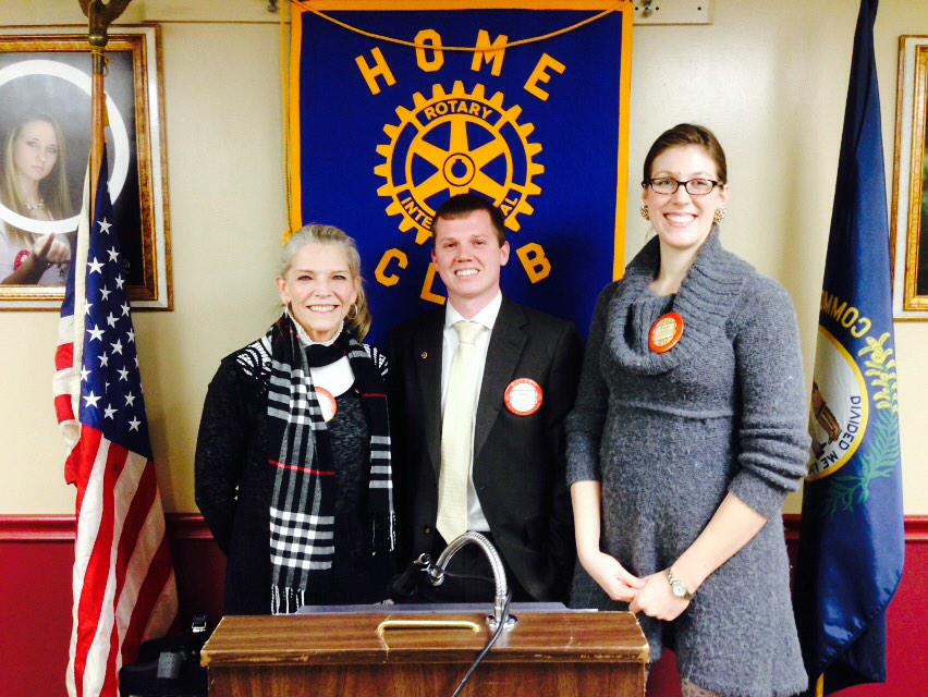 Congrats today's new Rotarians!  Great start to 2015. Thee talented new members. #serviceaboveself
