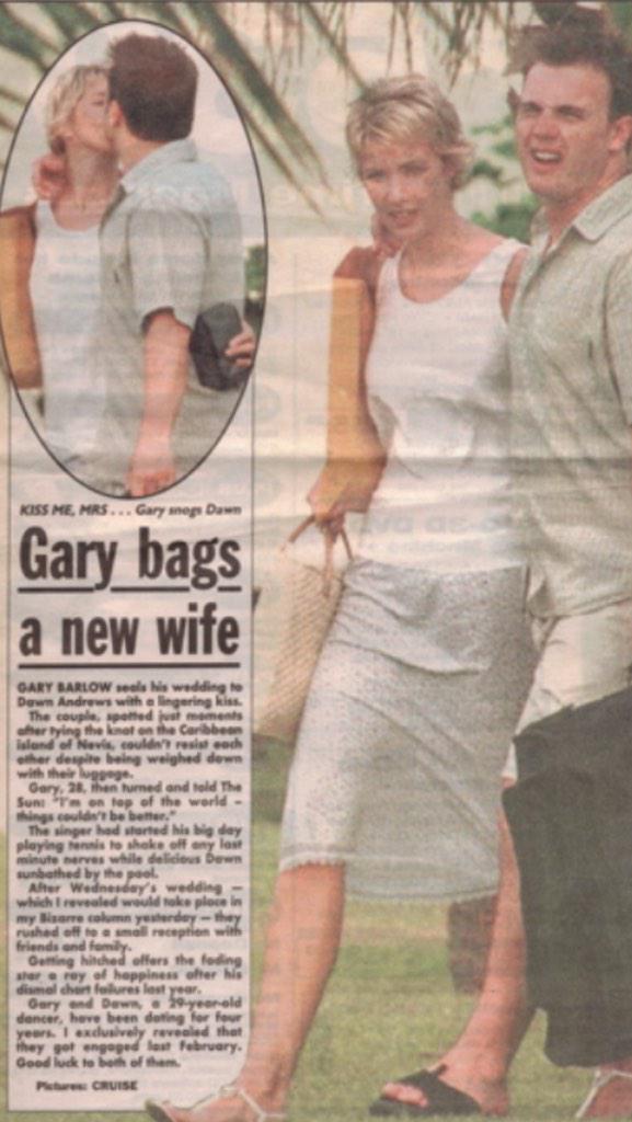 nickywilliams09's tweet photo. @GaryBarlow u ask 4stalking..found this in the TT news cuts I still have! I celebrated your wedding! #singforwilli http://t.co/43CBavP0Of