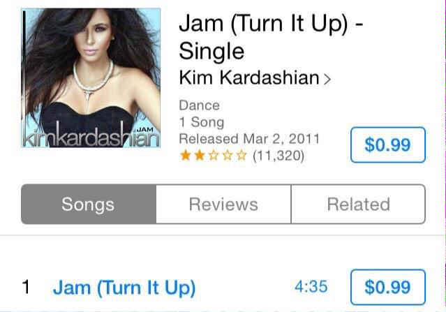 DaHomieCaillou's tweet photo. If you ever regret something in life just remember Kim Kardashian made a single. http://t.co/WdSk5NPLHC