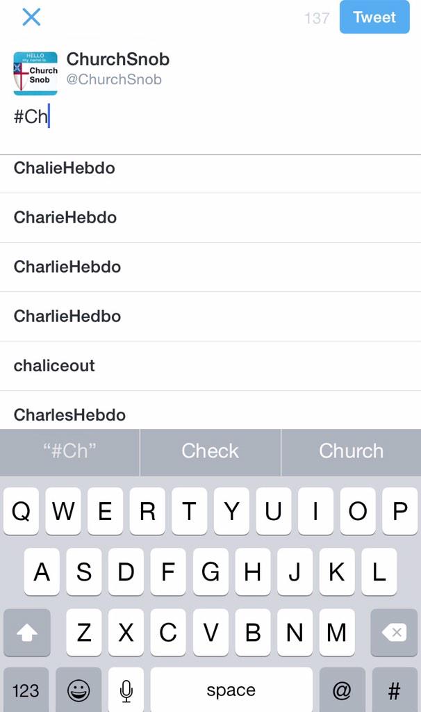 ChurchSnob's tweet image. Oh, America. #HashtagProblems #CharlieHebdo #JeNeSuisPasCharlie
