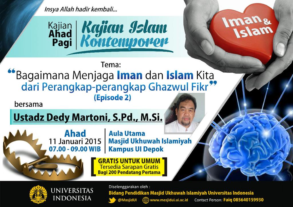 Kajian Ahad Pagi | Menjaga Iman &amp; Islam dari Ghazwul Fikr | 11 Jan 15 | datang yuk :)