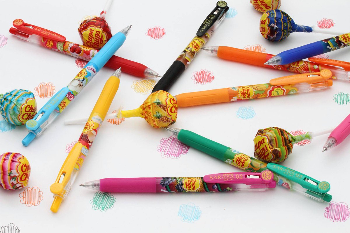サラサ クリップ×チュッパチャプス ジェルボールペン6本まとめ売り