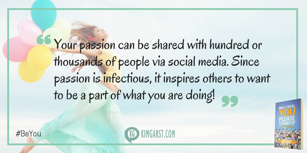 kimgarst's tweet image. Your passion can be shared w/ hundreds or thousands via #socialmedia! #BeYou bit.ly/realyoubook