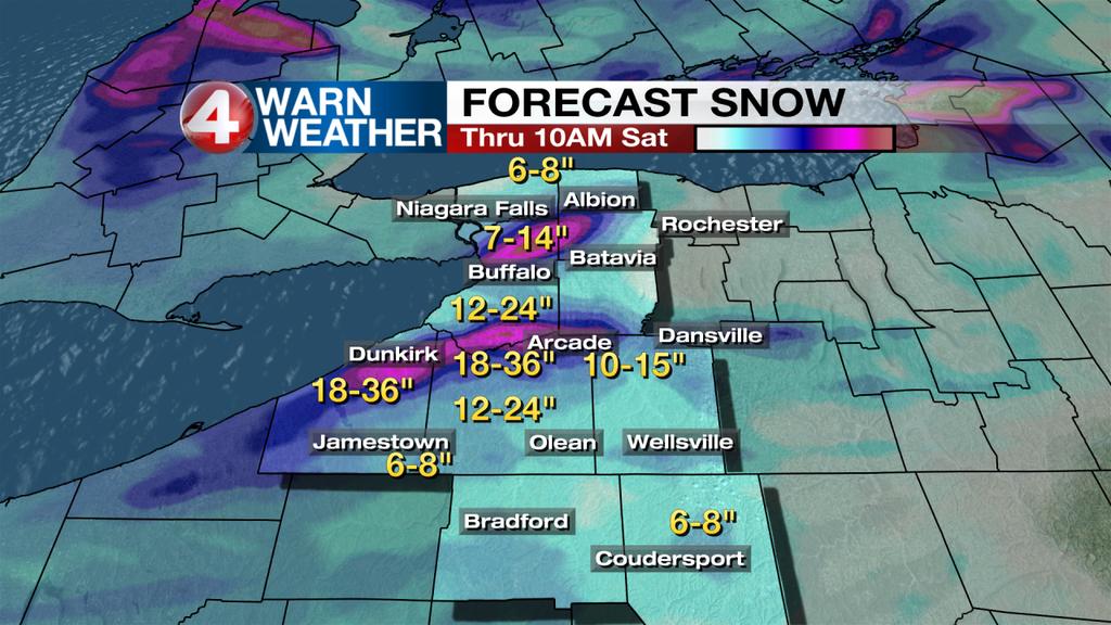 news4buffalo's tweet photo. Two feet of snow could fall. Don't miss latest weather: http://t.co/0OXsiZf0Mn  and traffic: http://t.co/serAmvlH4K http://t.co/d4Dr0epb1z