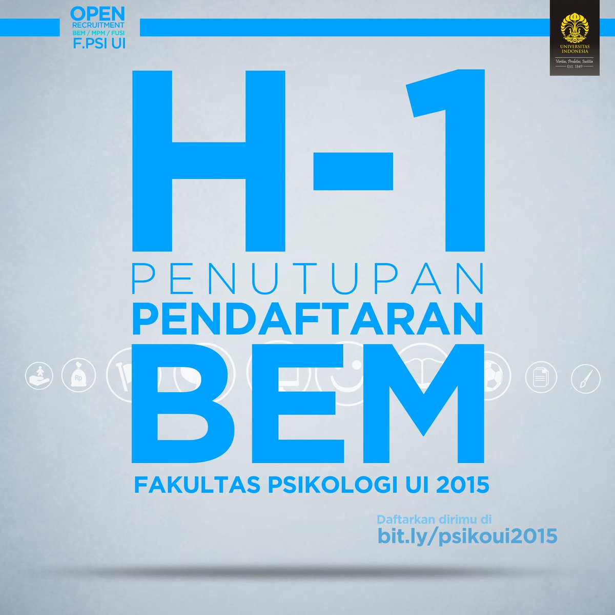[BESOK!] Hari terakhir pendaftaran anggota/staf BEM Fakultas Psikologi UI 2015! <a href="/PsikoUI2014/">Psikologi UI 2014</a>