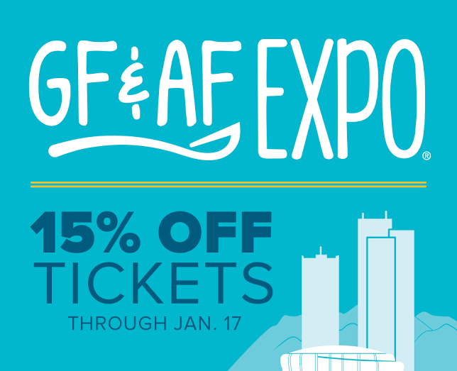 Use code ADVANCE at gfafexpo.com for 15% off tickets for the GlutenFree AllergenFree Expo in Phoenix 1/17!