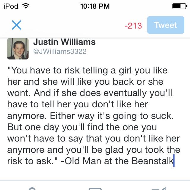 JWilliams3322's tweet photo. #wisdomfromstrangers http://t.co/XG9rr2Q9Si