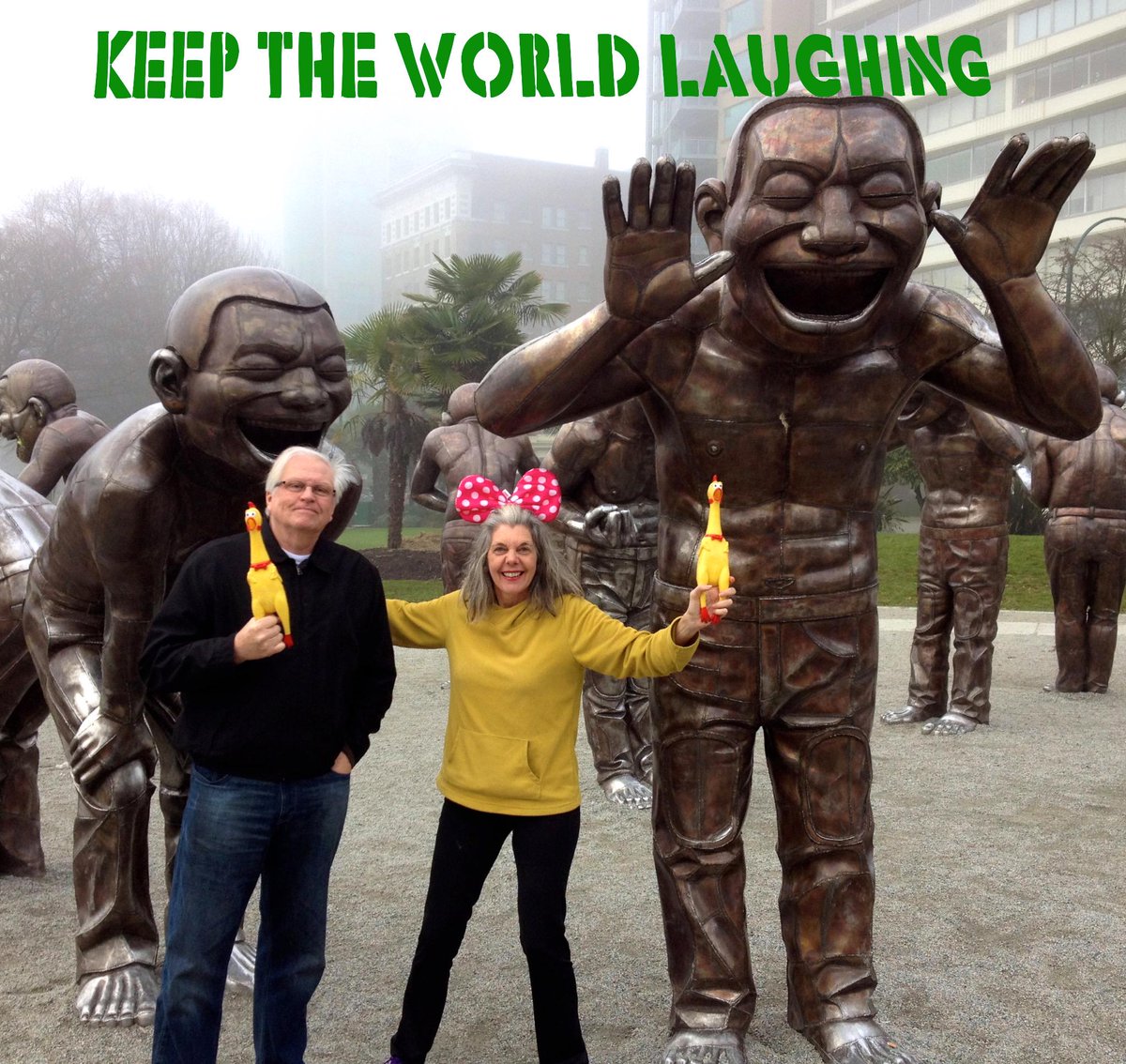 doubleexradio's tweet photo. Satire, comedy, humour must not stop! #keeptheworldlaughing #JeSuisCharlie #rubberchickenwins  http://t.co/uSOGRoEZRu http://t.co/6zyY4bXNWq