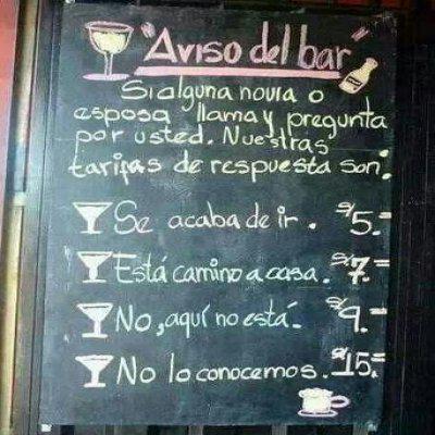 gibranbarman's tweet photo. Nuevas tarifas para los tiempos modernos. 🍻 🍸 🍹

*Propone algo así donde trabaja* http://t.co/sNAnns8mCA