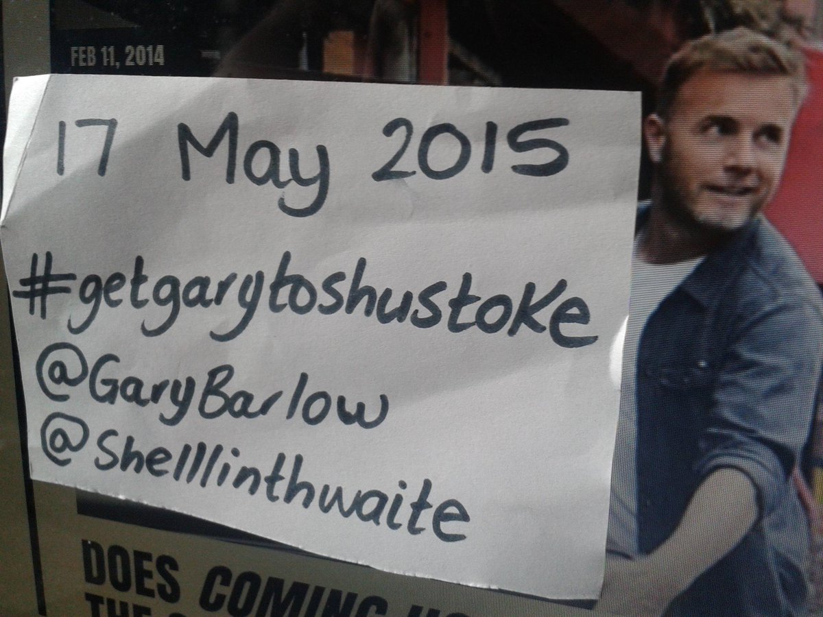 BeccaHorobin's tweet image. @GaryBarlow u have joined the #getgarytoshustoke team lol @shelllinthwaite dreams can come true