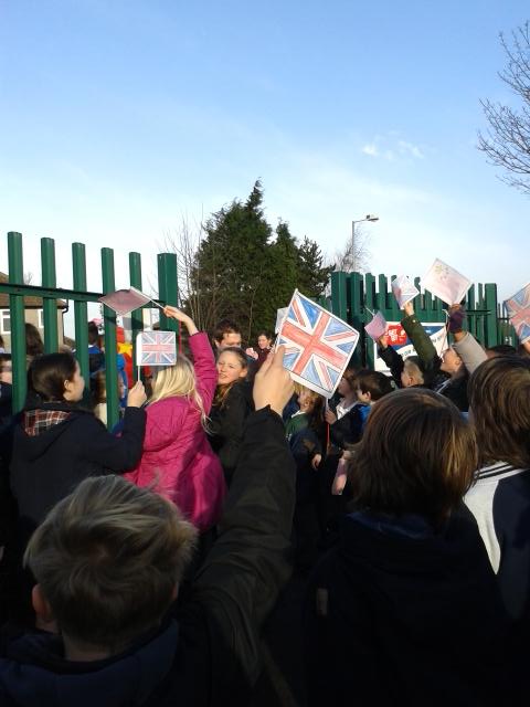 What a warm welcome from Dane Royd children and staff! #DaneRoydGlobal