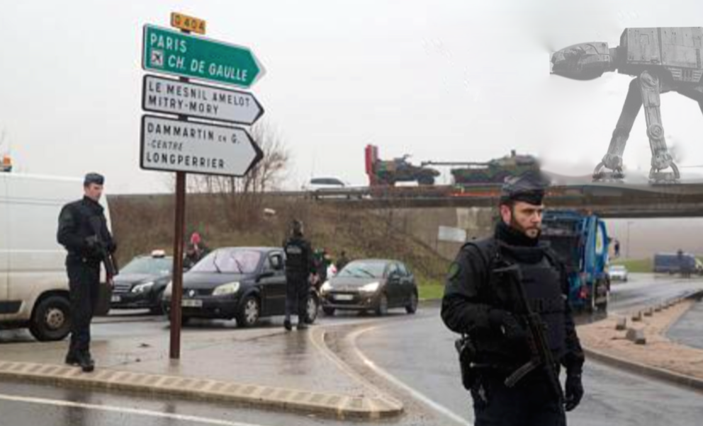 basiloo's tweet photo. Le dispositif déployé à #Dammartin est quand même très impressionnant. http://t.co/31pBGfukig