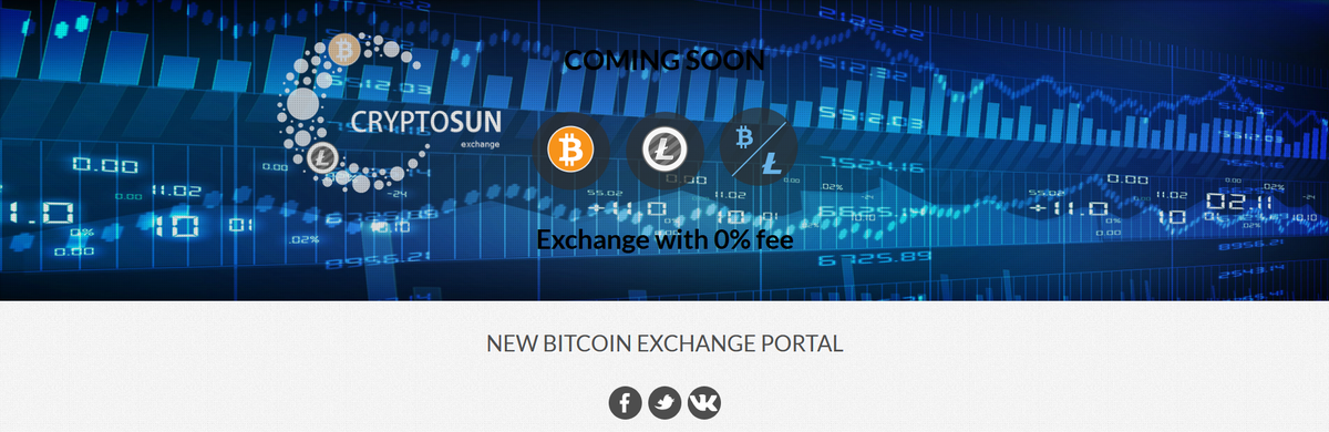 Cryptosun's tweet photo. Cryptosun exchange with 0% fee. 
Coming Soon http://t.co/bLSGagxDyl http://t.co/FPCdluZVPf