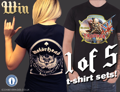 #FRIDAYFREEBIE: Win a <a href="/myMotorhead/">Official Motörhead</a> AND <a href="/IronMaidenBeer/">Trooper</a> t-shirt set, simply follow &amp; RT! We have 5 sets to give away!