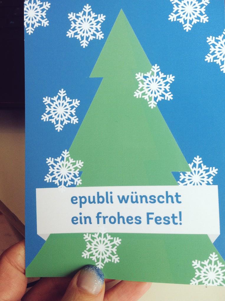 Weidenblume's tweet photo. @epubli etwas spät, aber vielen dank für die Weihnachtspost. Hab mich gefreut :-) http://t.co/TtpeZarnyL
