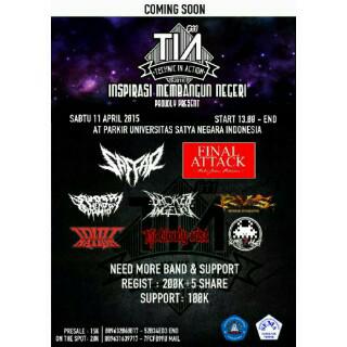 15 april nanti at parkiran unviersitas satya negara <a href="/Broken_Angelica/">BROKEN ANGELICA</a> and <a href="/RVSSuggest/">R.V.S</a>