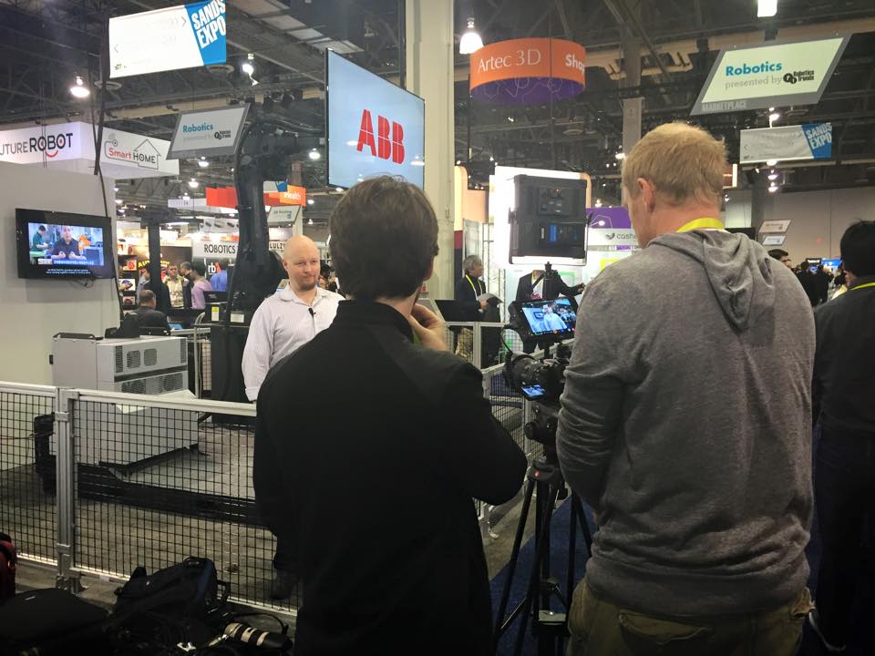 ABBRobotics's tweet image. #ABBRobotics #Roboscreens at the end of their debut appearance at #CES2015