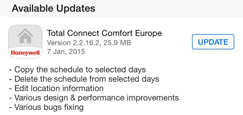 Automated Home On Twitter Latest Update To Honeywell Total