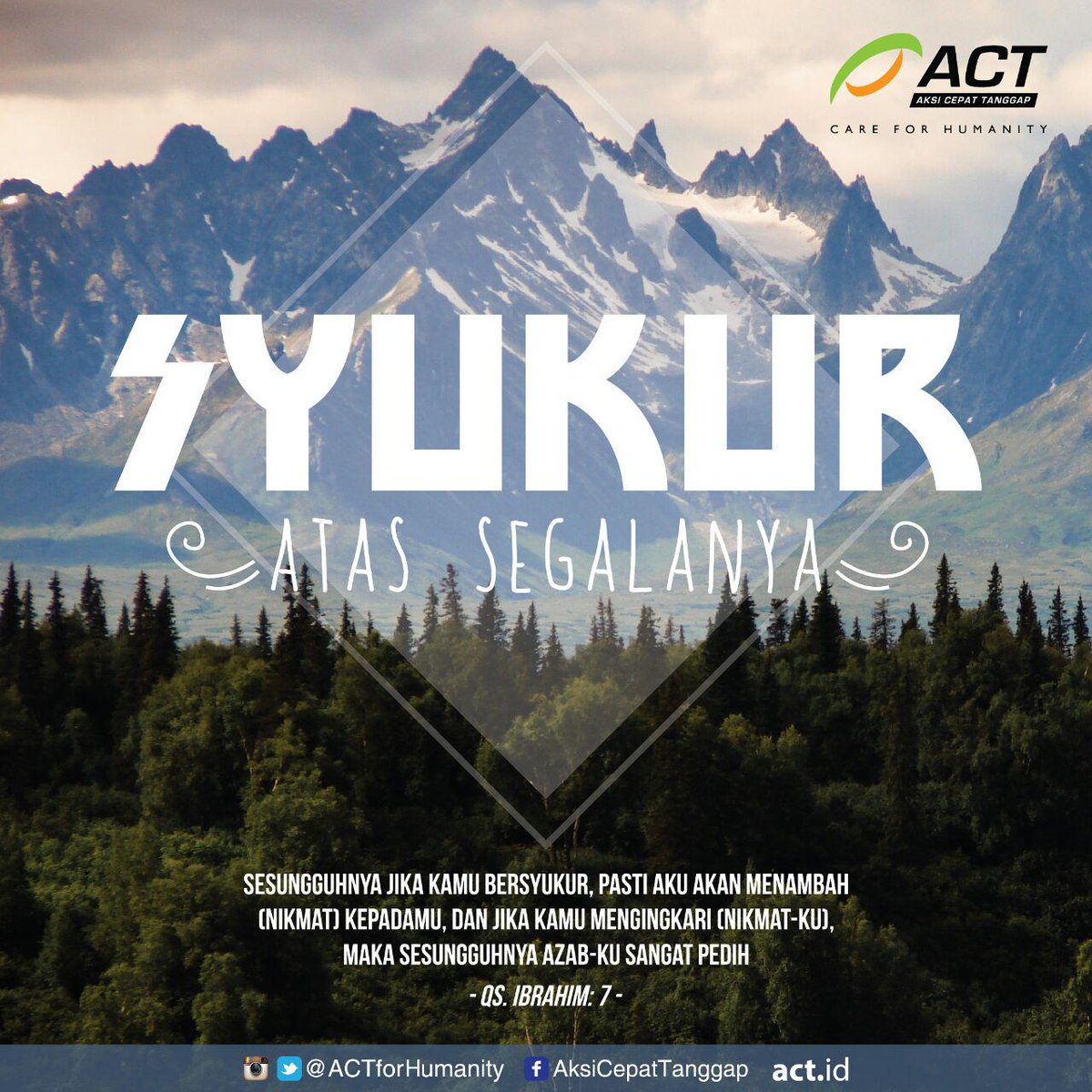 ACTforHumanity's tweet photo. Jangan karena bahagia yang menjadikan kita bersyukur, tapi dengan bersyukur yang menjadikan hidup kita bahagia.. :) http://t.co/tnGgYOcoZY