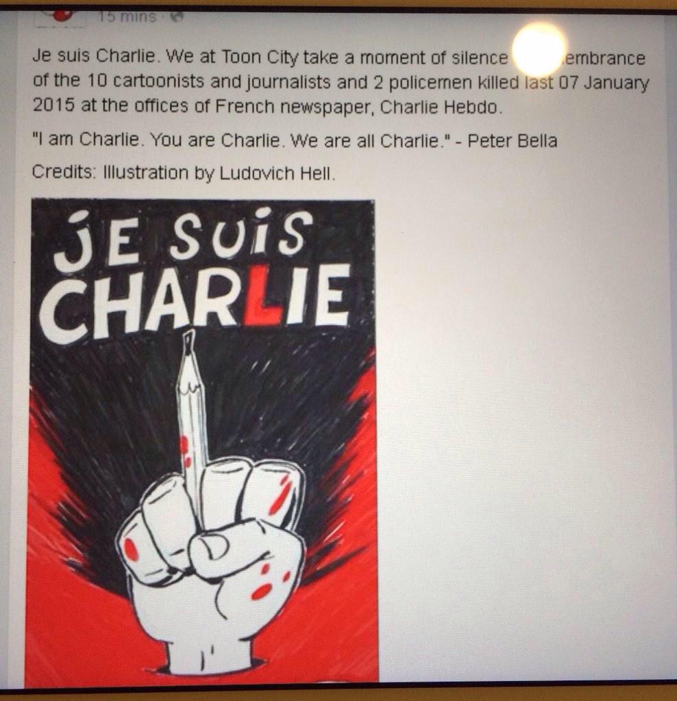 ToonCityanim's tweet photo. Je suis Charlie http://t.co/tRKfhQJrhH