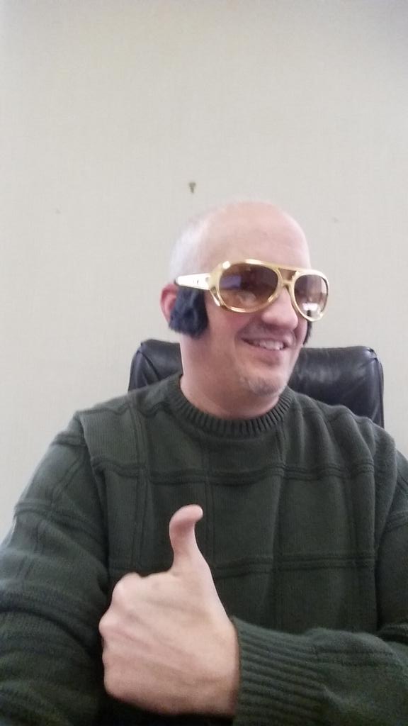ping4alerts's tweet photo. A little fun around the office for Elvis's birthday yesterday... http://t.co/y2YN7A8NPX