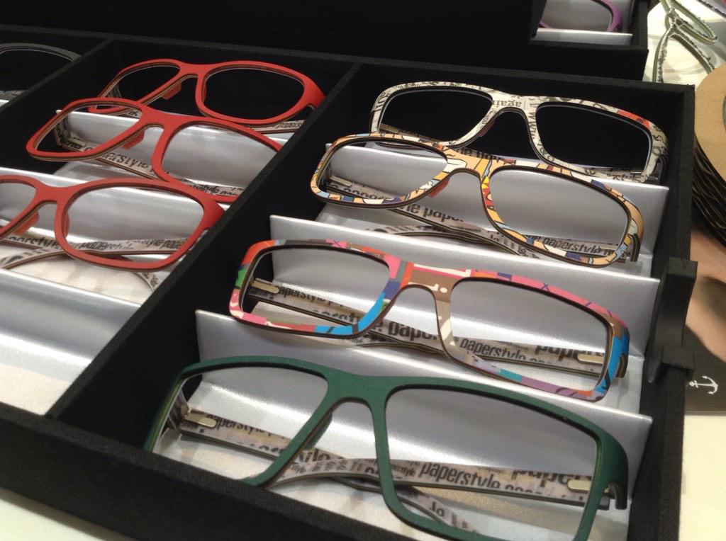 opticianonline's tweet image. #trendwatch Paper frames proved popular at #optimunich. These by  #paperstyle are made out of 20 layers of paper