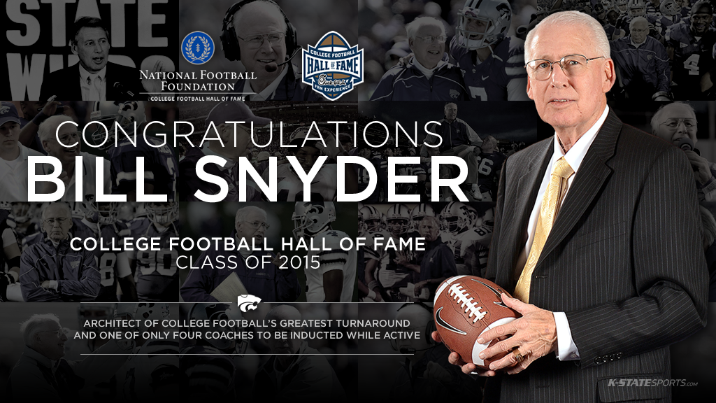 kstatesports's tweet photo. Goal #15: LEADERSHIP

Congratulations to Coach Bill Snyder, member of the College Football Hall of Fame 2015 Class! http://t.co/UIphT0ABIh