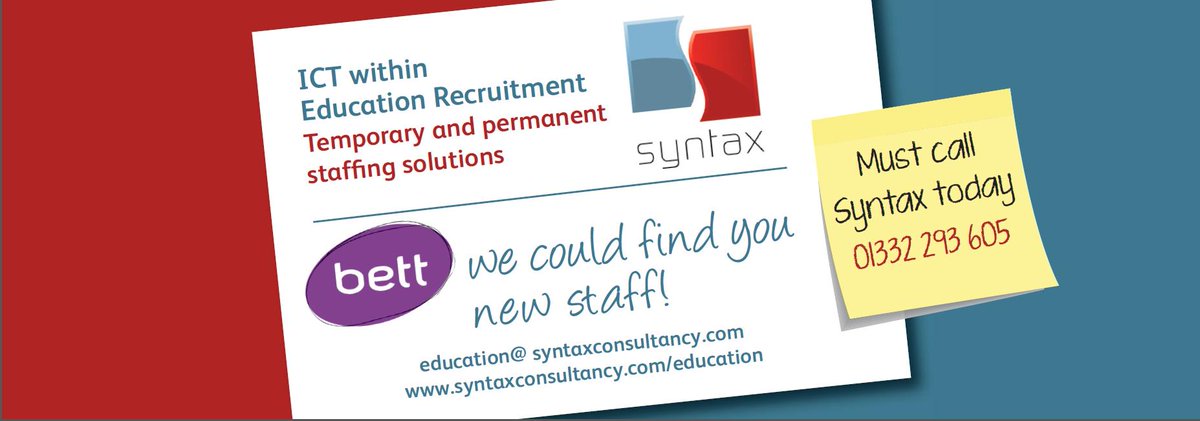 __syntax__'s tweet image. Syntax are exhibiting @Bett_show from 21st - 24th Jan at ExCel London. Come and meet us on stand G450! #Bettshow #ict