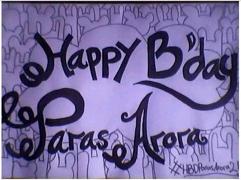 Happy birthday kak paras arora 