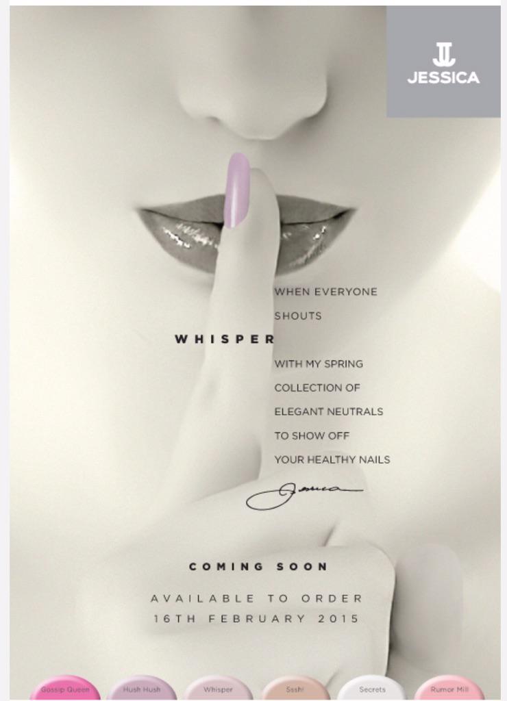 Thebeautyboxhx's tweet photo. Excited for new @JessicaNails spring collection out feb #whisper #nails #polish http://t.co/KJu0SnPTqm