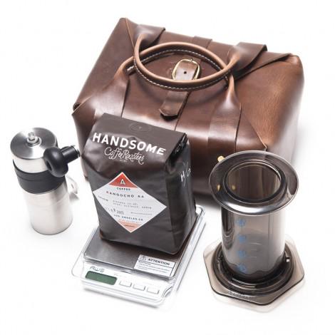 AeropressRecipe's tweet photo. Travel in taste and style with the Handsome X 3Sixteen Coffee Travel Kit –  http://t.co/wrzwn6mi8E http://t.co/mOElxQDb3d