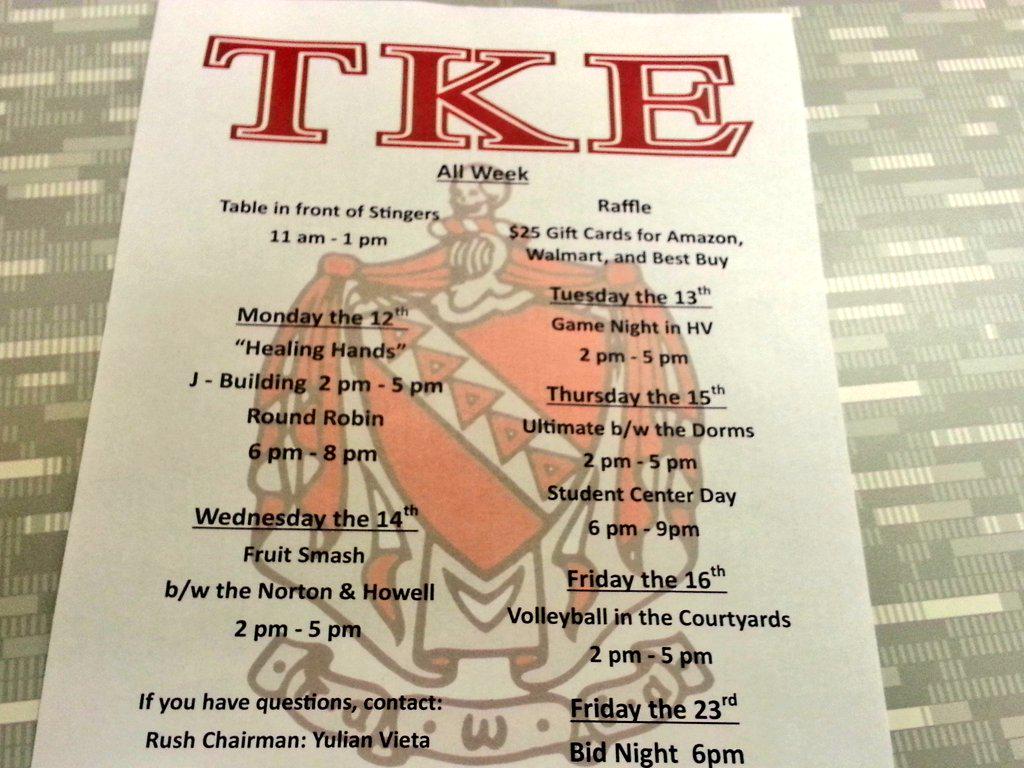 Interested in becoming a Teke? Check us out at the KSU marietta campus (spsu). #IAMTKE #tkenation <a href="/kennesawstate/">Kennesaw State University</a>