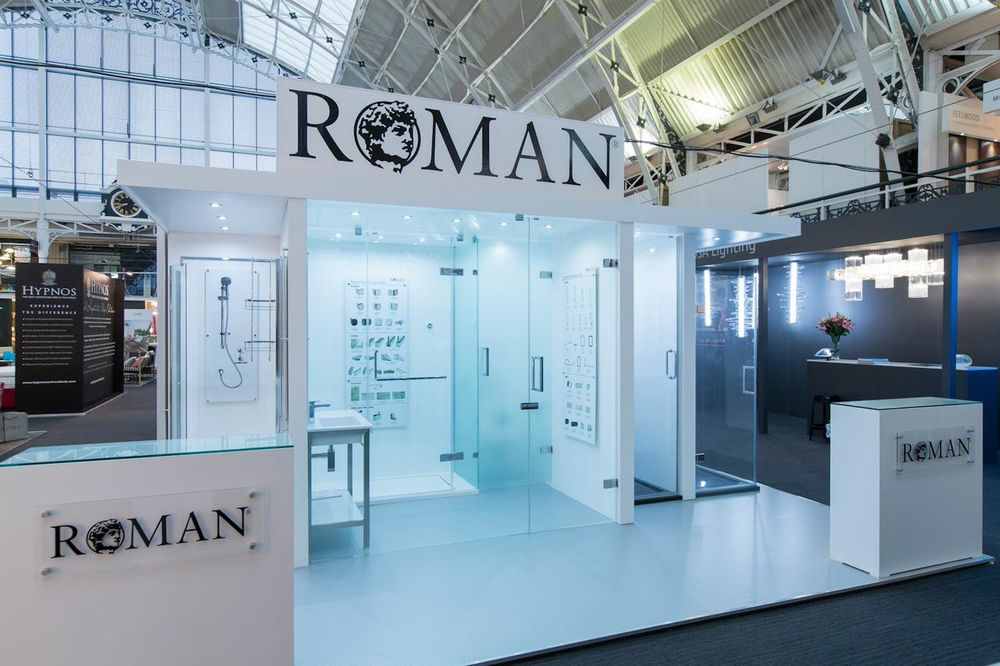 SleepEatEvent's tweet photo. Here's a look back at the @romanltd joint shower and frosted toilet enclosures at #Sleep14 http://t.co/5Rl6UvEPb4