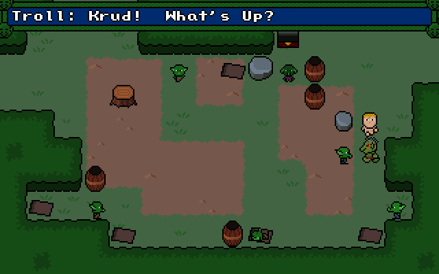 Sp00nweaver's tweet image. Krud, a less than stellar goblin friend. #screenshotsaturday #indiedev
