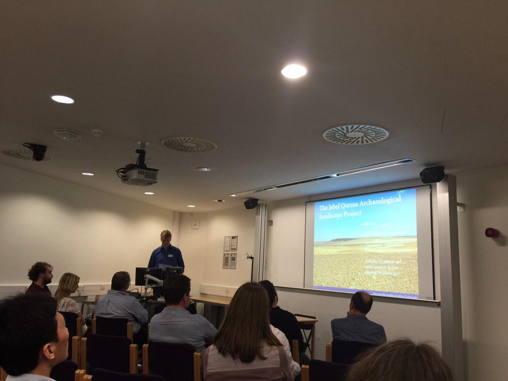 Berghuijs giving a paper on Islamic occupation in Black Desert, Jordan. #BANEA2015