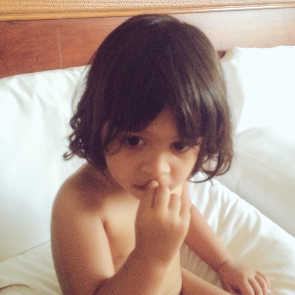 illsun's tweet photo. My daughter looks more and more like Mowgli every day - not sure how I feel about this #MansRedFire http://t.co/srRbavYr64