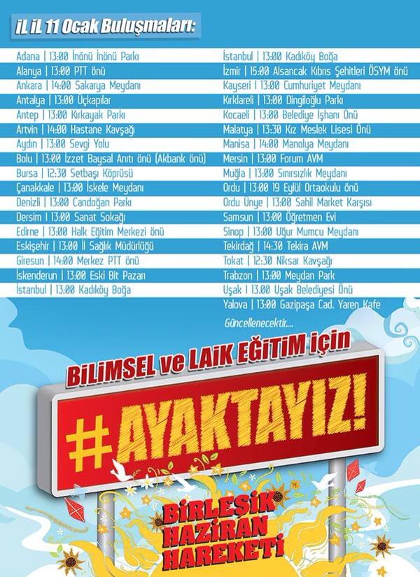 dokuz8haber's tweet photo. #BirleşikHaziranHareketi 
BHH Pazar günü tüm ülkede "Bilimsel ve Laik Eğitim için #Ayaktayız" eylemleri düzenleyecek http://t.co/ZCkDOhsC6m
