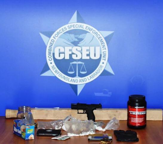 RNC_PoliceNL's tweet photo. CFSEU seize drugs and loaded handgun in St. John's https://t.co/qVxnh40XJJ #nlcrime @NLCrimeStoppers http://t.co/mEGWMjmu5B