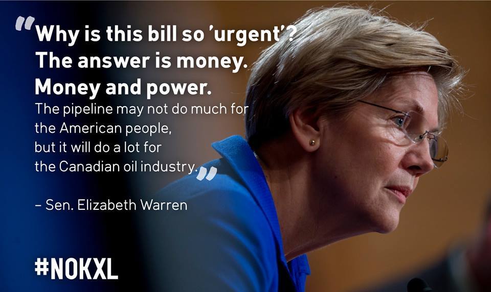 MikeHudema's tweet photo. Watch Elizabeth @SenWarren rip apart #Keystone http://t.co/aeJkXQFJRG #cdnpoli #tarsands #oilsands #NoKXL http://t.co/ZkSzeEoeBO