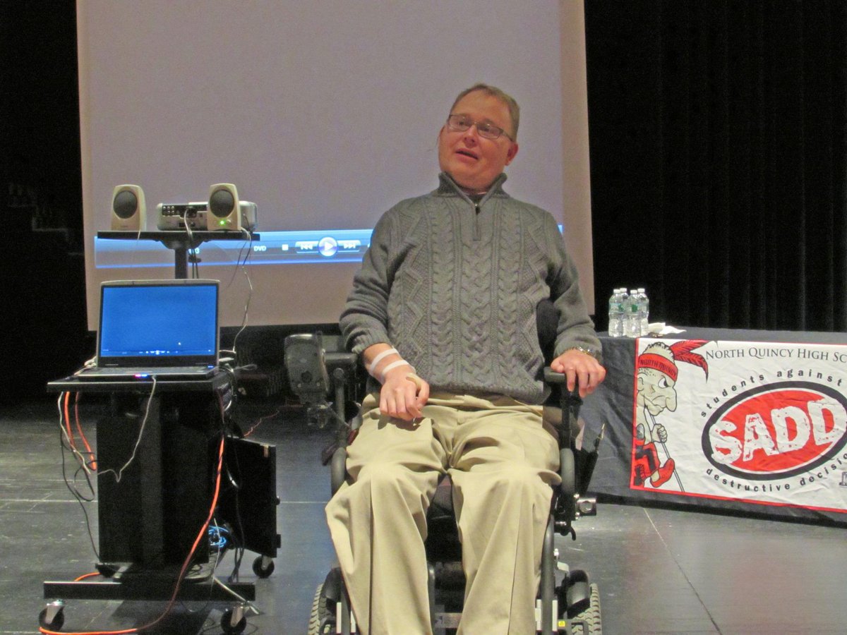 Proud to sponsor Travis Roy's inspirational speech at North Quincy High School this morning. Thank you, Travis!