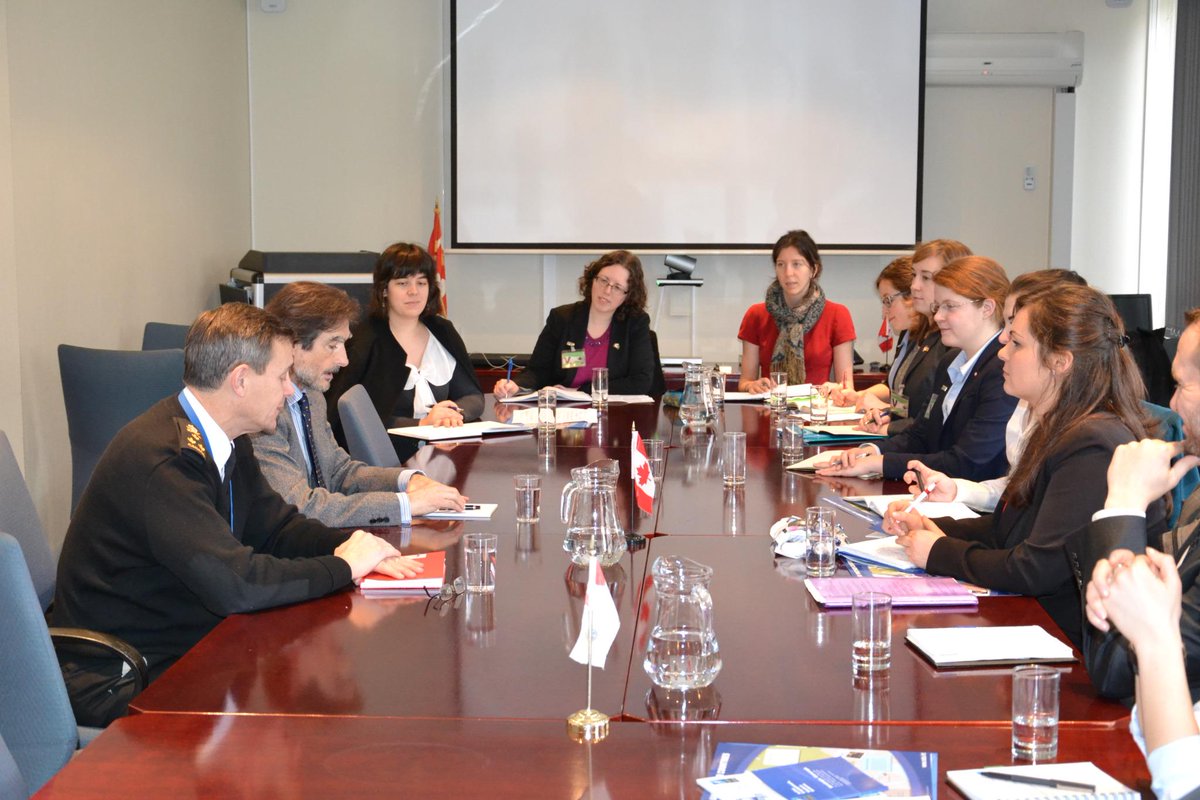 #Canada's Ambassador &amp; Military Representatives to #NATO brief Parliamentary Interns on Canada's priorities at NATO