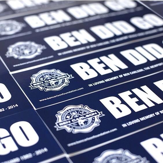 #bendidgo stickers available at Hobie CDM, LGHQ. Or get one with a shirt!  bencarlsonfoundation.org