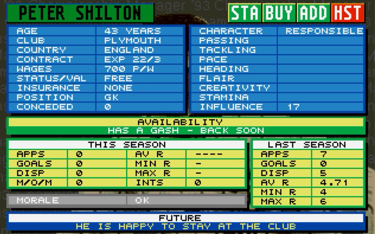 FootballCliches's tweet image. Fired up CM 93/94 (playable online here: archive.org/stream/msdos_C…) and good heavens it's old.
