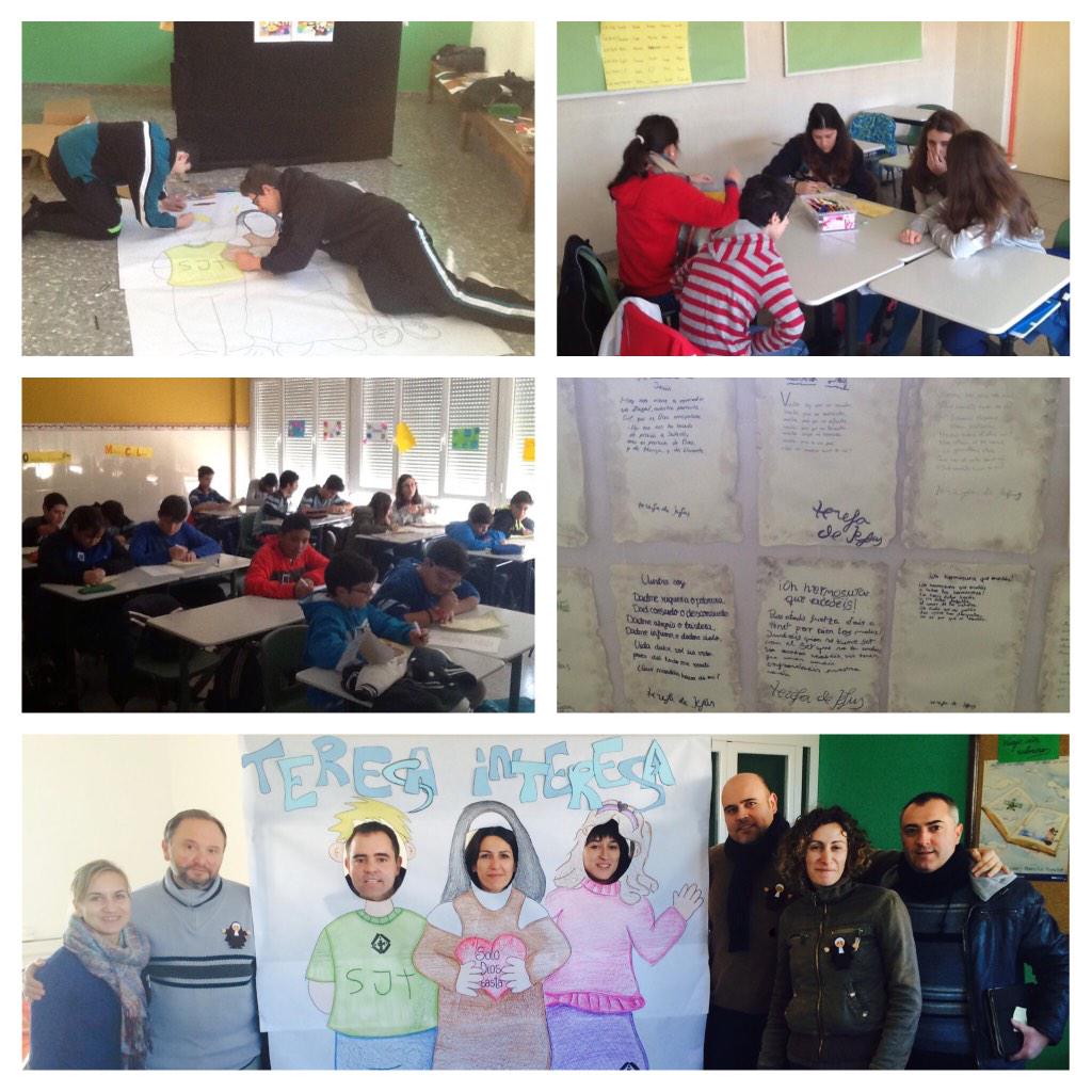Colegiojuancruz's tweet photo. Los alumnos de ESO con el proyecto "La Santa inTeresa" #STJ500 #teresadejesus http://t.co/yGyZBmMN7g