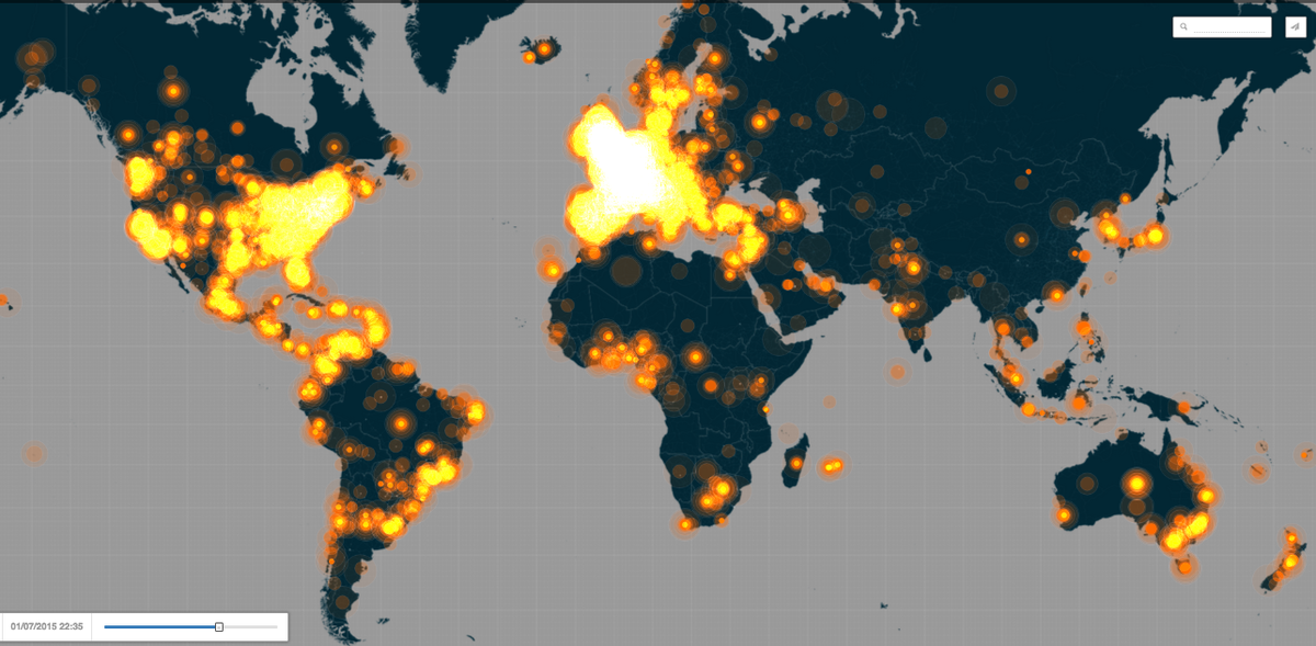 XFrance's tweet photo. [CARTE INTERACTIVE] Retour sur 2 jours de #JeSuisCharlie dans le monde entier... #Solidarité http://t.co/dwbXlMX9gh http://t.co/N3IFxN6Vdr